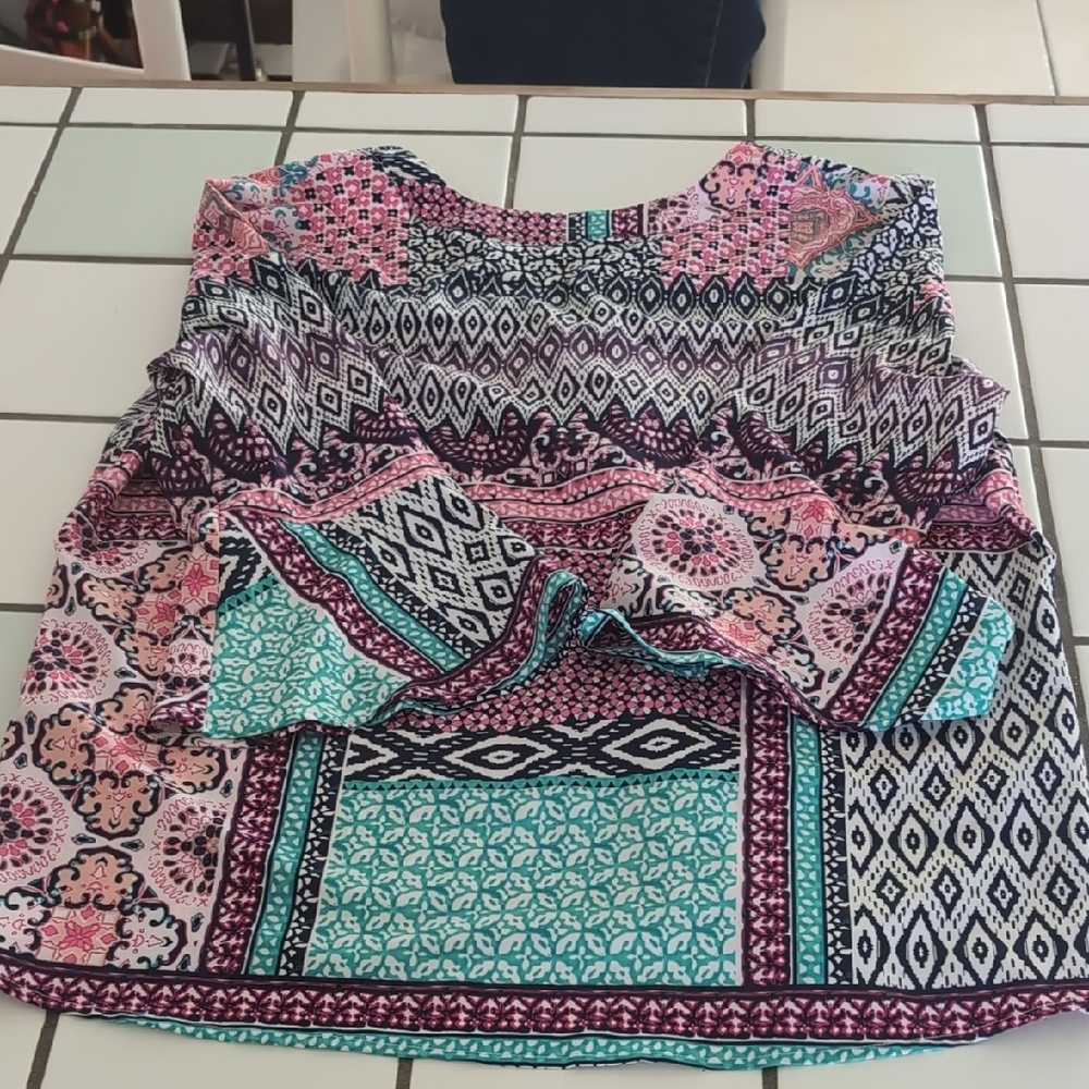 Kim Rogers Multicolor Geometric Blouse - Picture 5 of 5